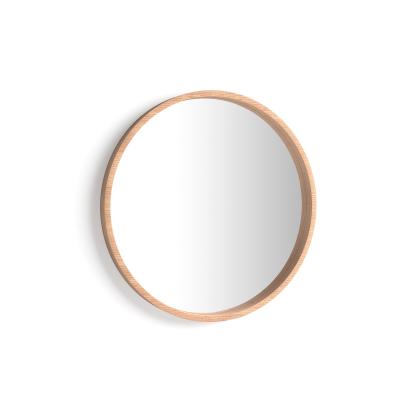 Espejo redondo Olivia, diámetro 64 cm, color Madera rústica