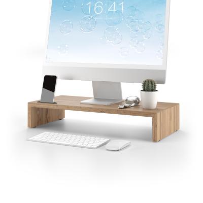 Monitor support for pc "Riki" for desk, height 10 cm, colour Rustic Wood