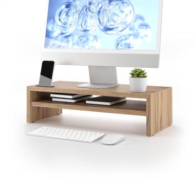 Monitor support for pc "Riki" for desk, height 15 cm, colour Rustic Wood