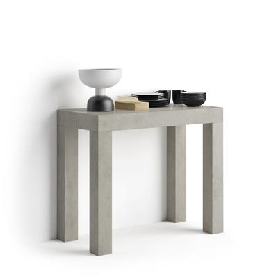 Extendable console table First, Grey Concrete
