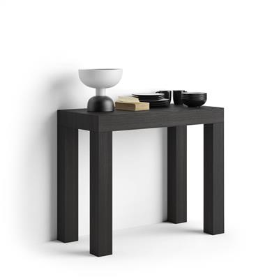 Table Console extensible First, Frêne Noir