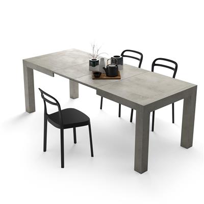 Iacopo Extendable Dining Table, Concrete Grey