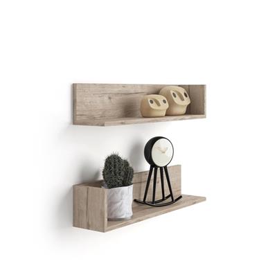 A Pair of Luxury Shelves, in Laminate-faced Natural Oak