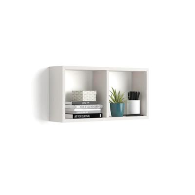 Wall-mounted cube shelves, First, Laminate-faced, White Ash
