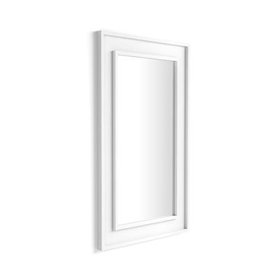 Wall-mounted mirror Angelica, 112x67 cm, White Ash