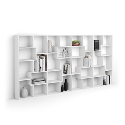 Bücherregal Iacopo L (160,8 x 314,6 cm), Esche, weiß