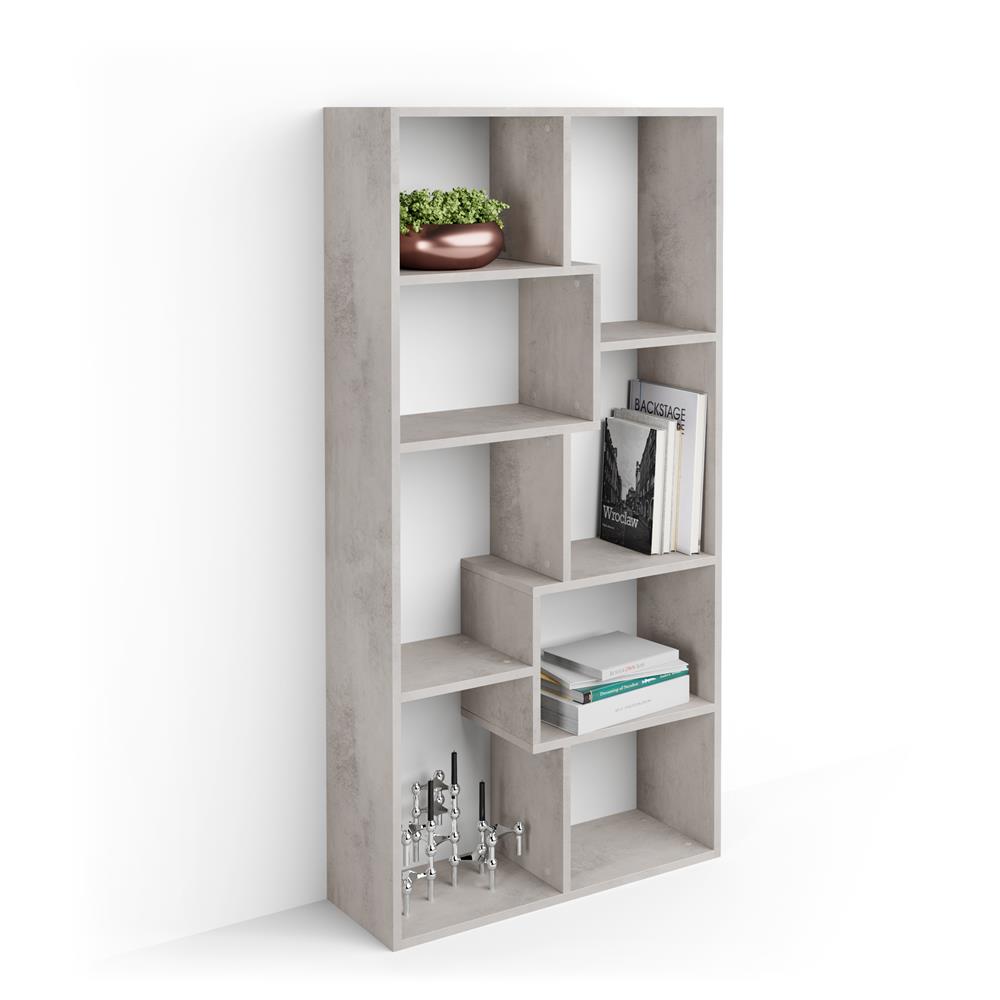 Mobili Fiver 160,8 x 80 cm Made in Italy 28 x 80 x 160,8 cm Concrete Bookcase XS Iacopo