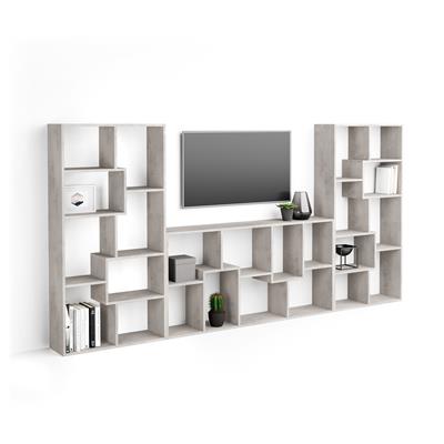 Mueble TV Iacopo, color Cemento gris