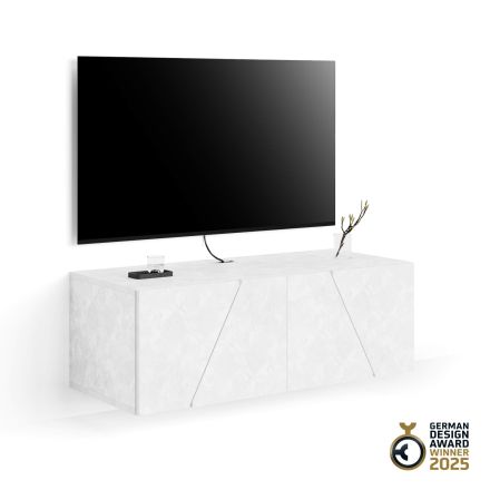 White and concrete tv unit discount