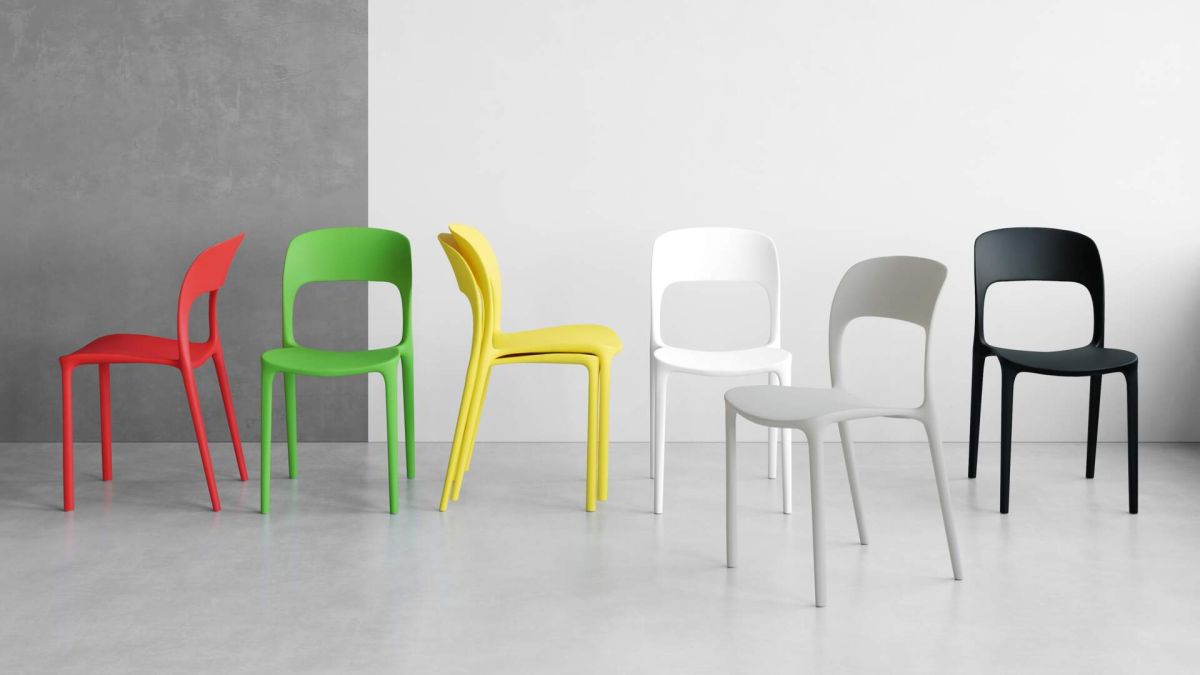 Amanda chairs, set of 4, Yellow set image 1