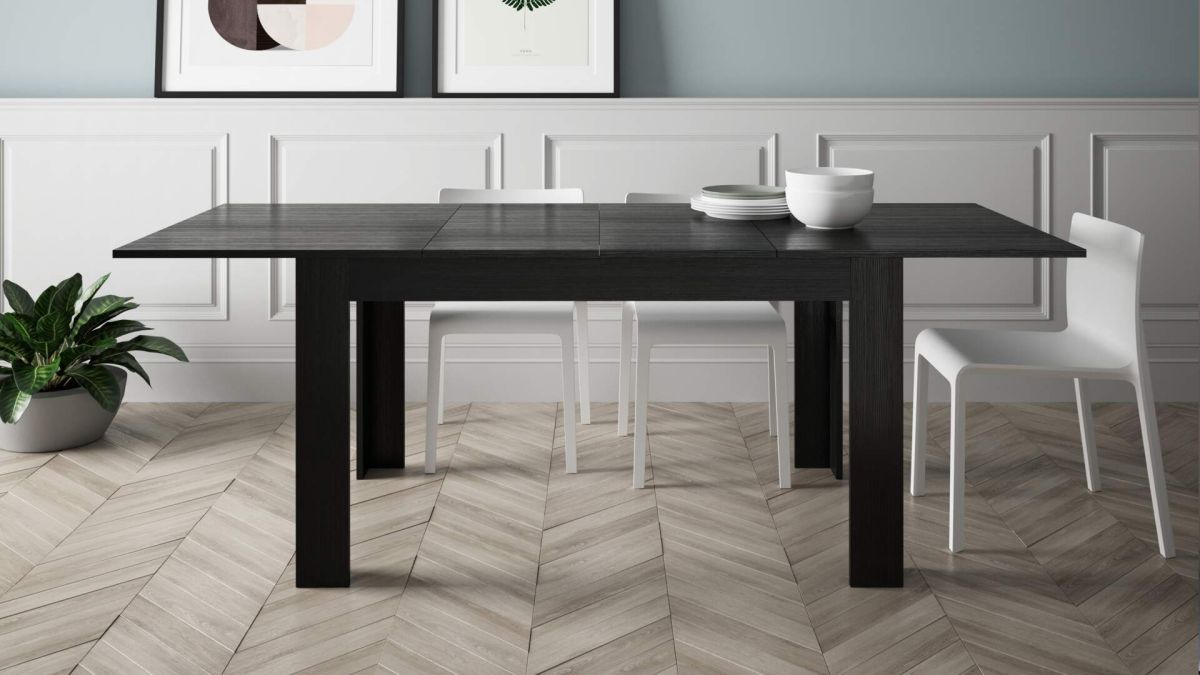 Easy, Extendable dining table, Ashwood White set image 3