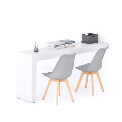 Evolution Desk 70.9 x 15.7 in, Ashwood White with One Leg main image