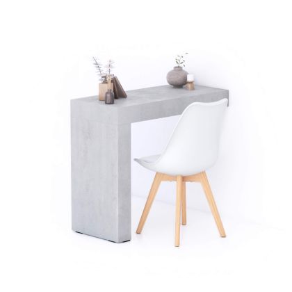 Evolution Desk 35.4 x 15.7 in, Concrete Effect, Grey with One Leg main image