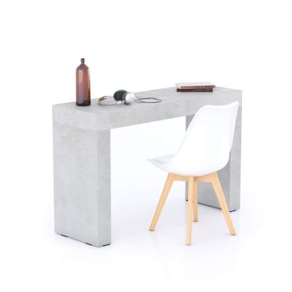 Evolution Desk 47.2 x 15.7 in, Concrete Effect, Grey with Two Legs main image