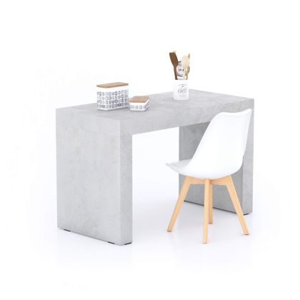 Evolution dining table 47.2 x 23.6 in, Concrete Effect, Grey with Two Legs main image