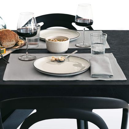 Gioele Cotton placemats 13.77 x 19.68 in, Pack of 2, Light grey