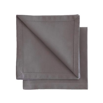 Gioele Cotton napkins 13.77 x 13.77 in, Pack of 2, Dark grey main image