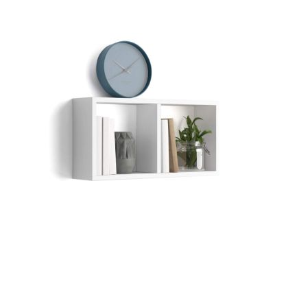 Wall-mounted Cube Shelf, First, High Gloss White