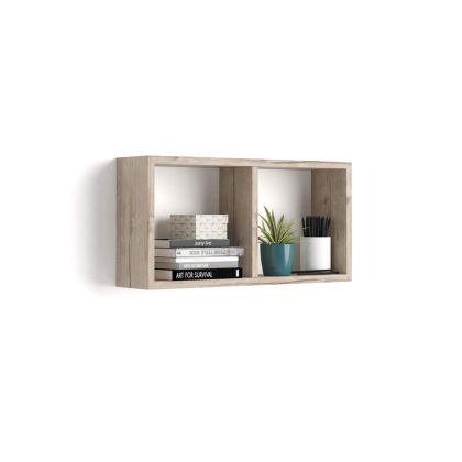 Wall-mounted Cube Shelf, First, Oak
