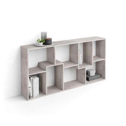 Bookcase XS Iacopo (63,31 x 31,5 in), Concrete Effect, Grey main image