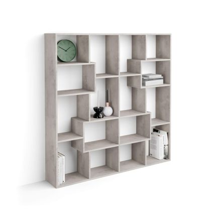 Iacopo S Bookcase (63.31 x 62.3 in), Concrete Effect, Grey main image