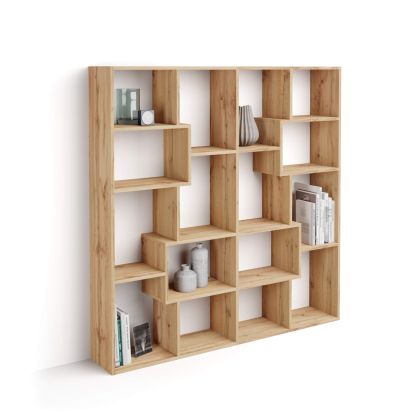 Iacopo S Bookcase (63.31 x 62.3 in), Rustic Oak