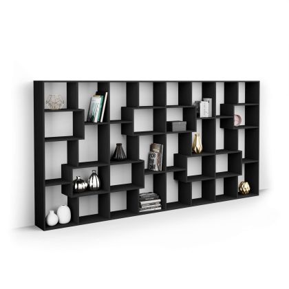 Iacopo L Bookcase (63.31 x 123.86 in), Ashwood Black