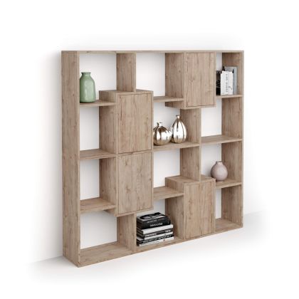 Iacopo S Bookcase with panel doors (63.3 x 62.3 in), Oak main image