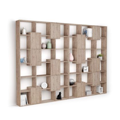Iacopo XL Bookcase with panel doors (93.1 x 126.6 in), Oak main image