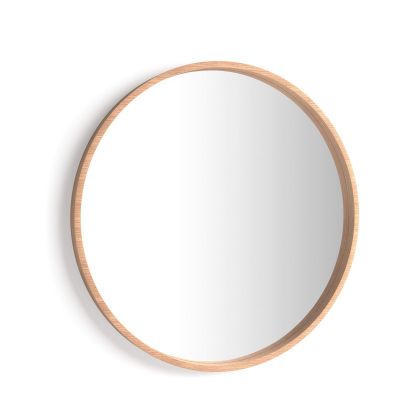 Olivia Round Mirror, 32.28 in diameter, Rustic Oak main image