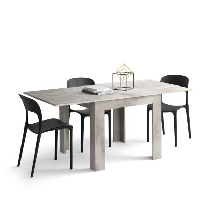 Square Extendable Table, Eldorado, 35,4(70,9)x35,4 in, Concrete Effect, Grey main image