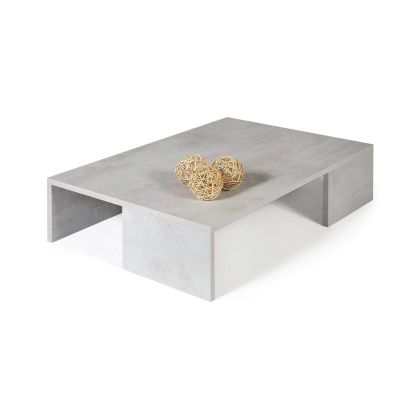Rachele low Coffee table, Concrete Effect, Grey main image