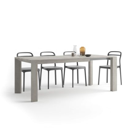 Extendable Table, Giuditta, Concrete Effect, Grey