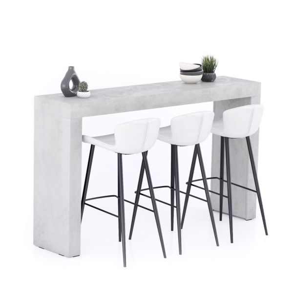 Evolution High Table 70.9 x 15.7 in, Concrete Effect, Grey main image
