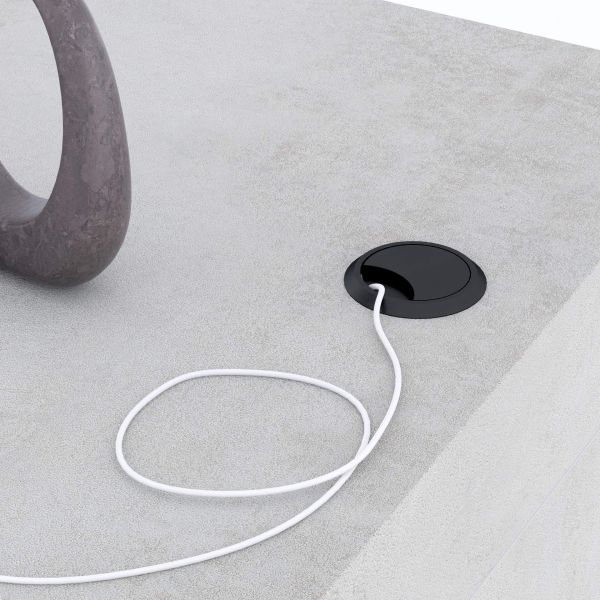 Evolution Peninsula with Wireless Charger 47.2 x 23.6 in, Concrete Grey detail image 3