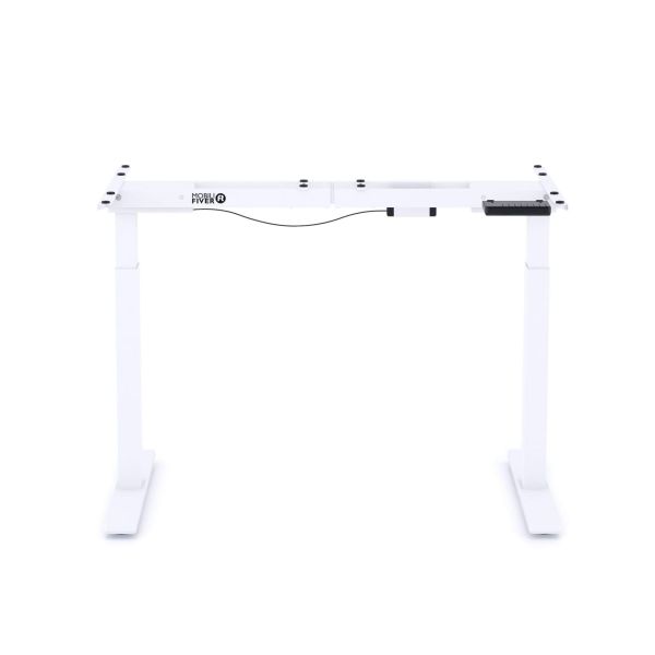 Clara Adjustable Desk Frame, White detail image 3