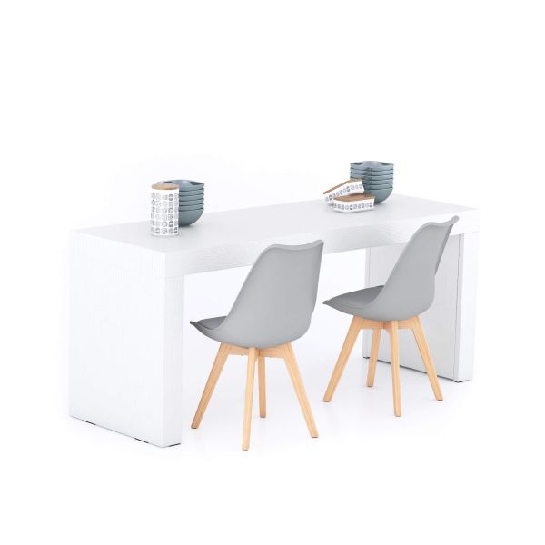 Evolution Fixed Table 70.9 x 23.6 in, Ashwood White with Two Legs main image