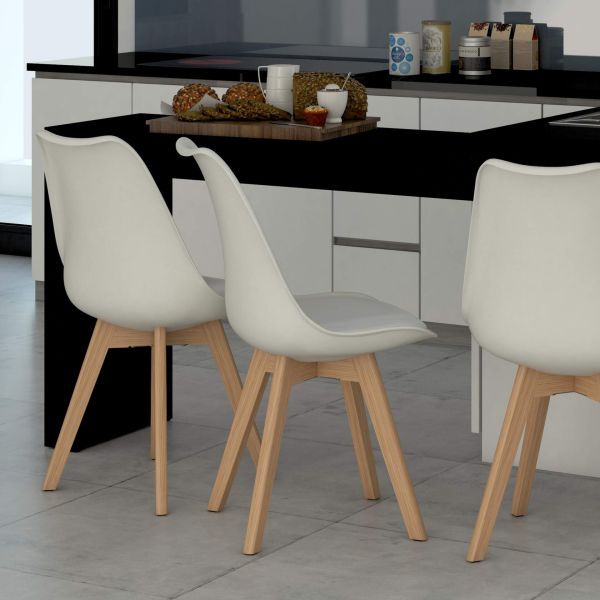Evolution Fixed Table 70.9 x 15.7 in, Ashwood White with Two Legs set image 1