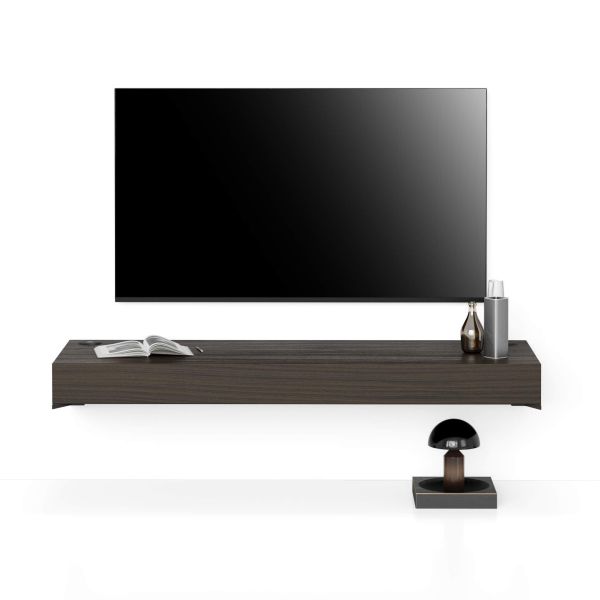 Floating tv stand Evolution with Wireless Charger 47.2 x 15.7 in, Dark Walnut detail image 1