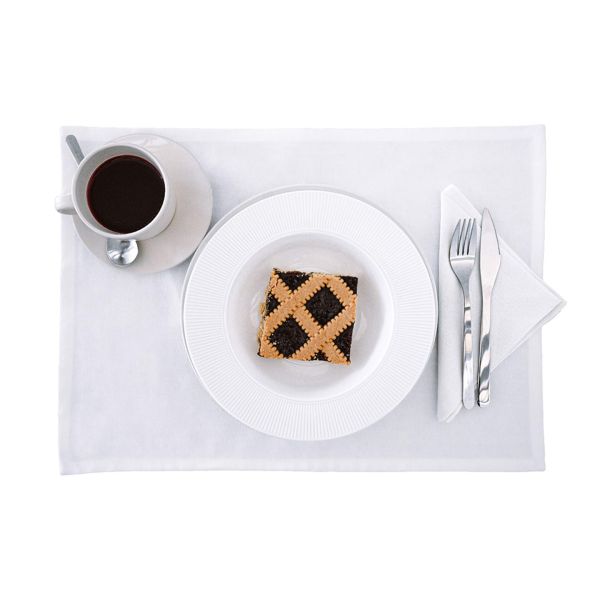 Gioele Cotton placemats 13.77 x 19.68 in, Pack of 2, White detail image 2