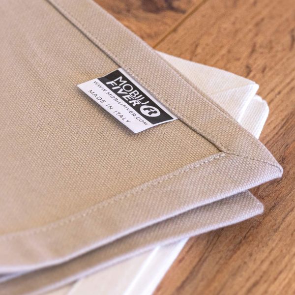 Gioele Cotton placemats 13.77 x 19.68 in, Pack of 2, Beige detail image 4