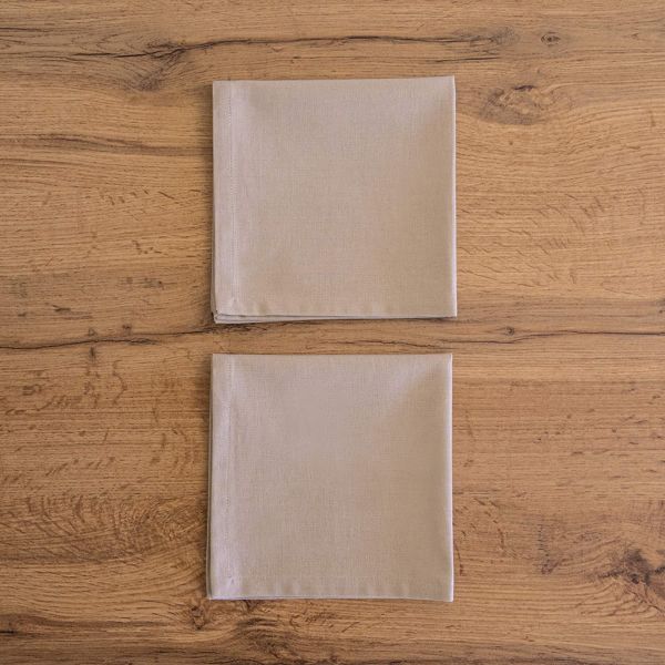 Gioele Cotton napkins 13.77 x 13.77 in, Pack of 2, Beige detail image 1