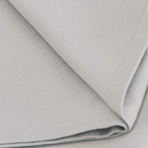 Gioele Cotton napkins 13.77 x 13.77 in, Pack of 2, Light grey detail image 5