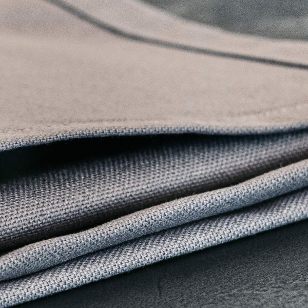 Gioele Cotton napkins 13.77 x 13.77 in, Pack of 2, Dark grey detail image 4