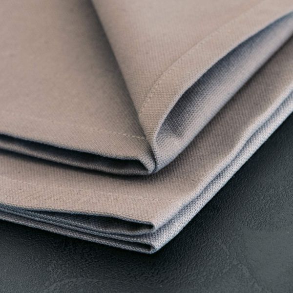 Gioele Cotton napkins 13.77 x 13.77 in, Pack of 2, Dark grey detail image 3
