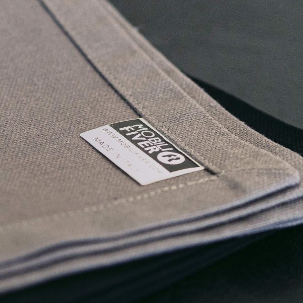 Gioele Cotton napkins 13.77 x 13.77 in, Pack of 2, Dark grey detail image 1