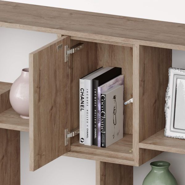 Iacopo M Bookcase with doors (63,3 x 93,1 in), Oak detail image 2