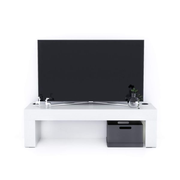 Evolution TV Stand 47.2x15.7 in, with Wireless Charger, Ashwood White detail image 1