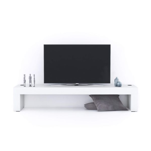 Evolution TV Stand 70.8x15.7 in, with Wireless Charger, Ashwood White detail image 1