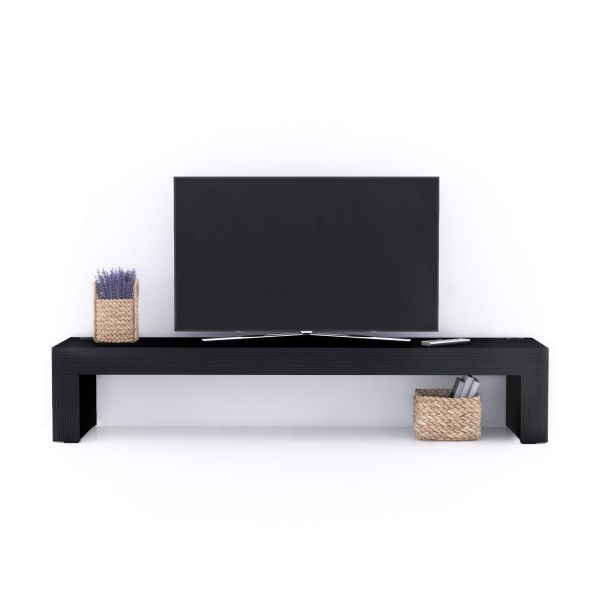 Evolution TV Stand 70.8x15.7 in, with Wireless Charger, Ashwood Black detail image 1